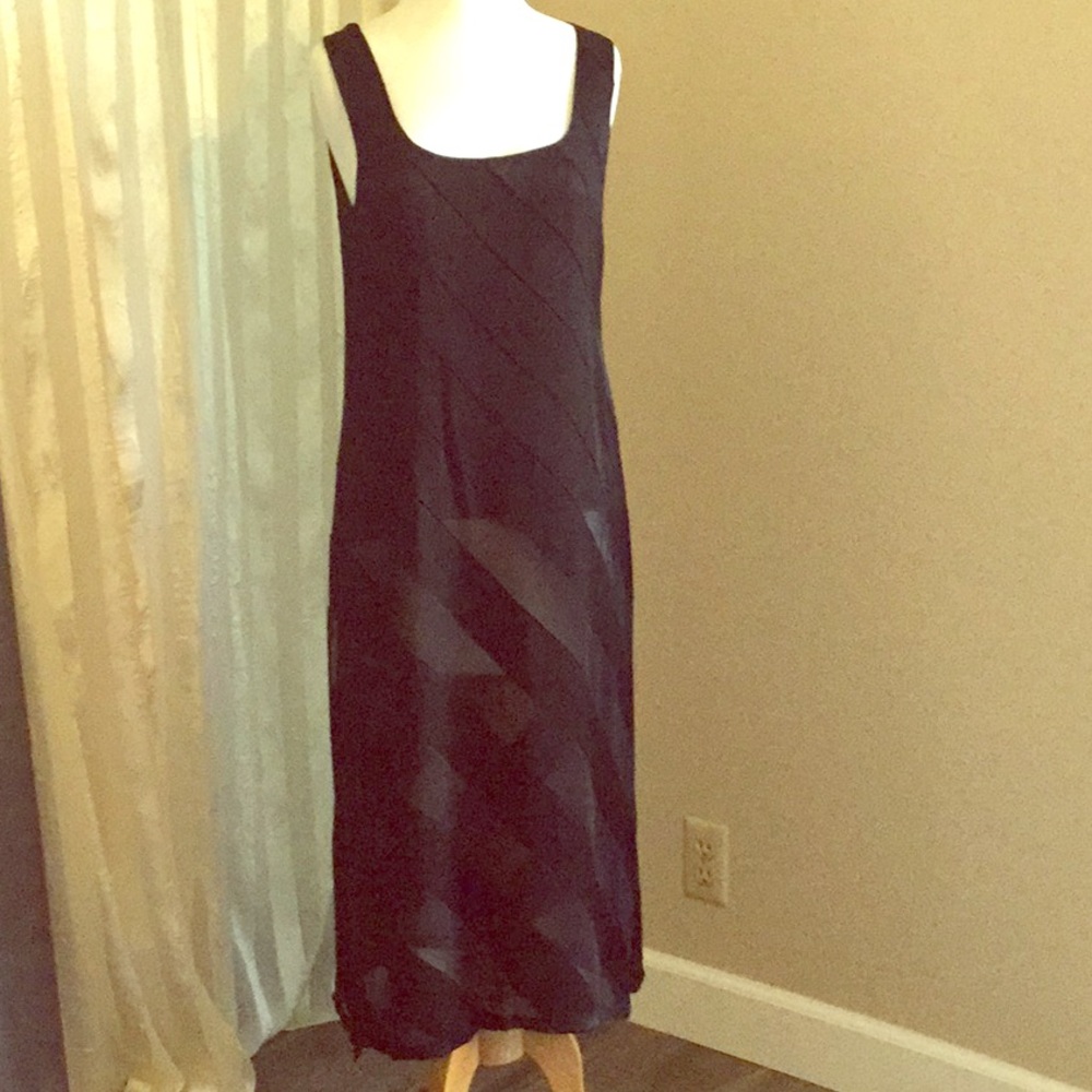 Black silk tunic dress